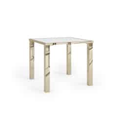 Bowery Table - Polished Gold - Polished Legs (36 X 36)