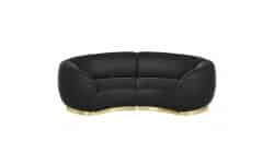 Colette Cascade Loveseat - Black Velvet