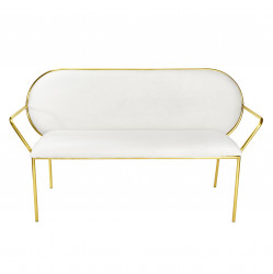 Gold Dora Loveseat Bench