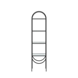 Black Round Arch Display Shelf (side)
