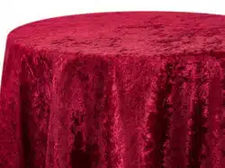 Burgundy Crushed Velour Linen