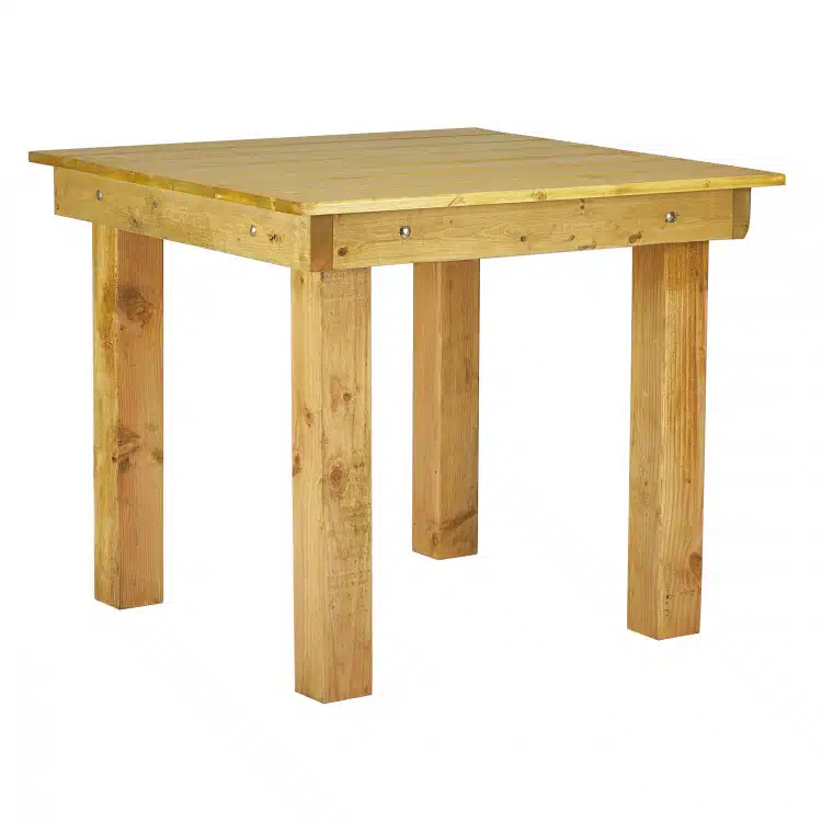 Honey Farm Table Wood Leg 36 X 36