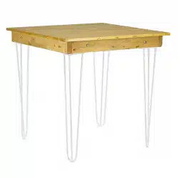 Farm Table White Hairpin Legs 36 X 36