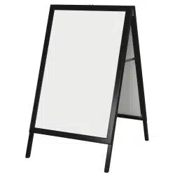 Black A-Frame Sidewalk Sign Holder