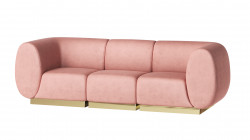 Colette Sofa - Blush Velvet