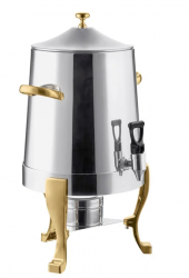 Coffee Urn with Gold Plated Legs & Handles 3 Gallon