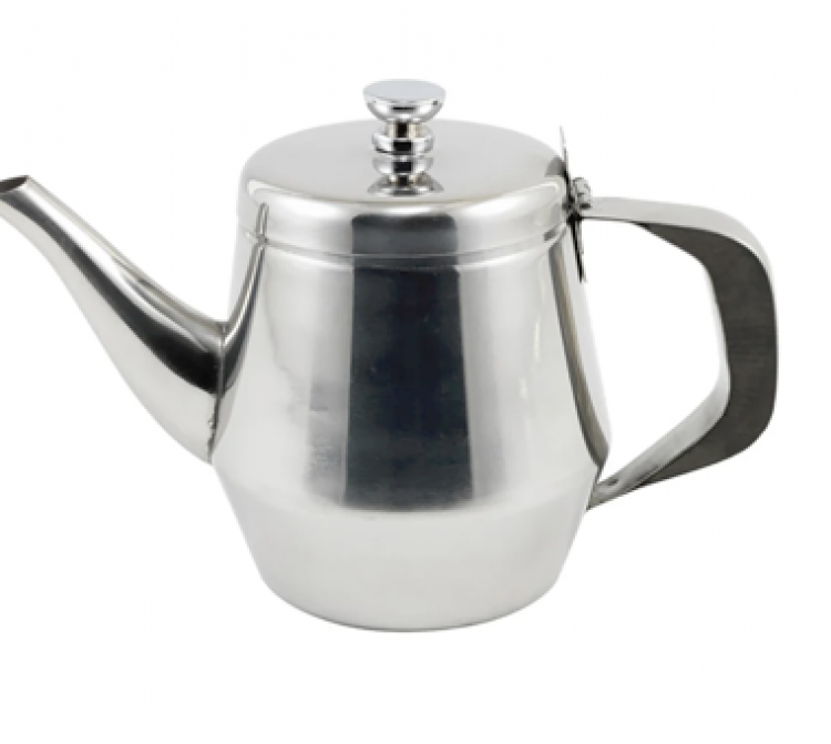 Gooseneck Teapot or Coffee Server w/ Lid - Stainless