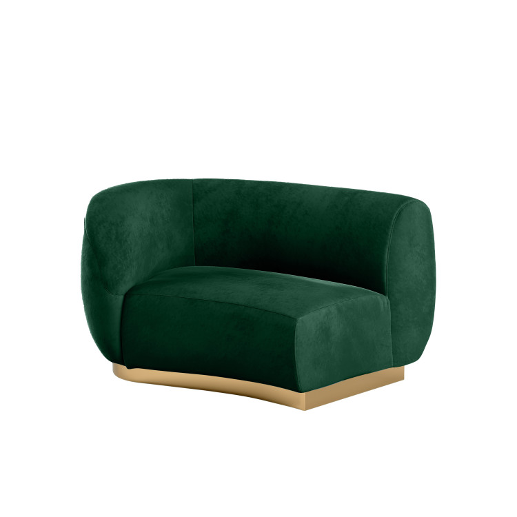 Colette Cascade Left - Emerald Velvet