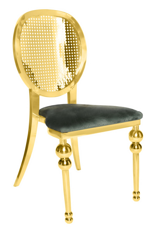 Gold Evelyn Chair Green