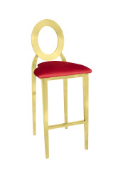 Stainless Carli Barstool Red