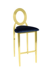 Stainless Carli Barstool Dark Blue