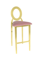 Stainless Carli Barstool Blush pink