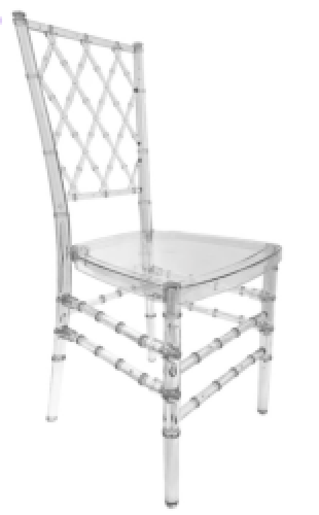 Clear Diamond Back Chair