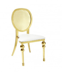 Gold Evelyn Chair Ivory