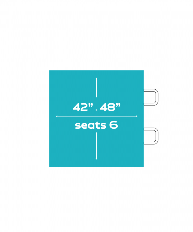 4'x42 Rectangle Table (Seats 8 People)