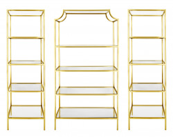 Gold Draped Arch Display Shelf - 3 Piece Set