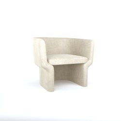 Cachet Club Chair - Ivory Velvet Skin