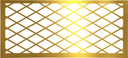 Diamondgoldbar 1740686381 Pattern Front Bar Gold Frame, White Acrylic 8'