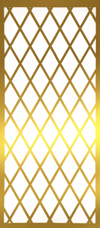 Room Divider White Gold Diamond