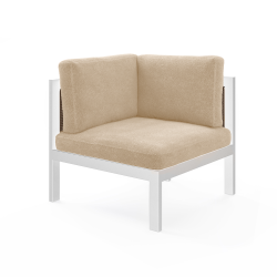 Finn - Chandler Ivory Boucle Corner - White Frame