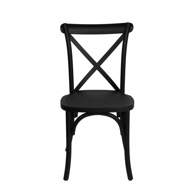 Black X Back Crossback Wood Chair