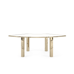 Metropolitan Curve Table - Polished Gold - Polished Legs
