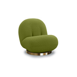 Colette Pearl Lounge Chair - Moss Boucle