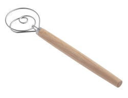 13 Stainless Steel Danish Dough Whip / Whisk with Wood Hand