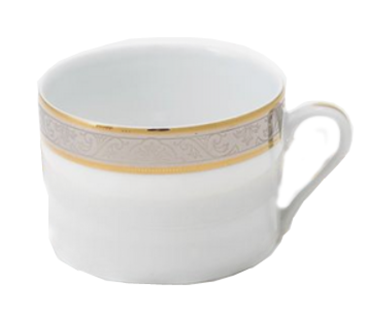 White Mug Gold Band Coffee Cup #6