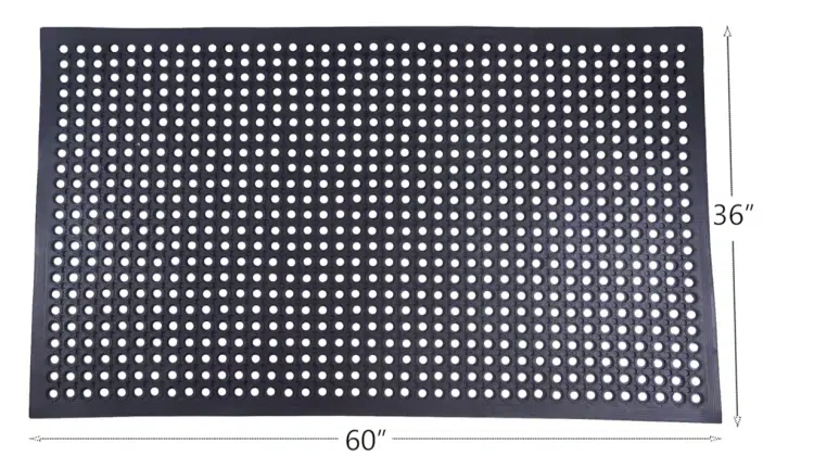 Anti Fatigue Rubber Floor Mat Bar Drainage Mat 36 x 30