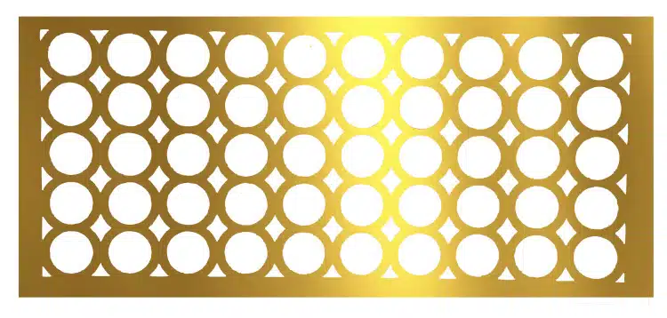 Pattern Front Bar Gold Frame, White Acrylic 8'