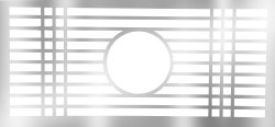 Pattern Front Bar Silver Frame, White Acrylic 8' silver20circle20center 1740696307 Pattern Front Bar Silver Frame, White Acrylic 8'