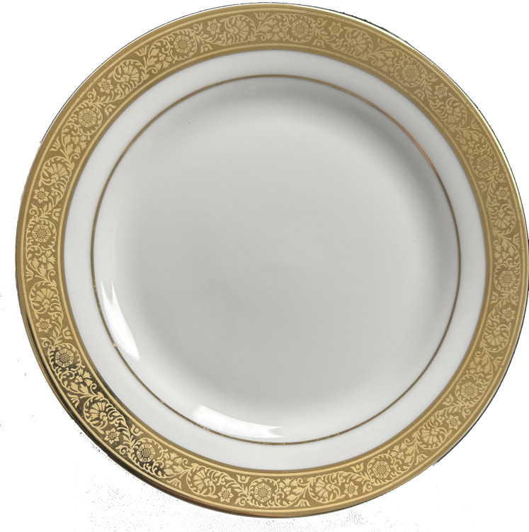 White China W' Gold Pattern Rim