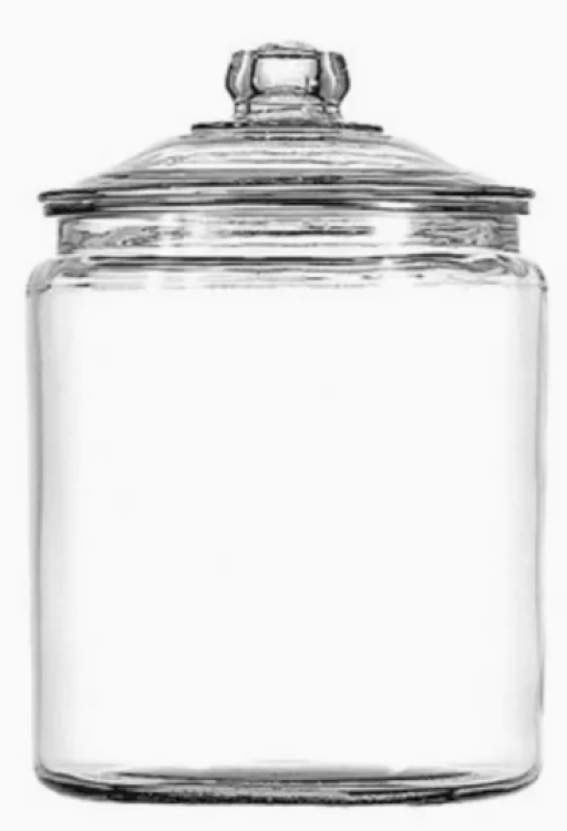 1 Gallon Glass Jar with Glass Lid