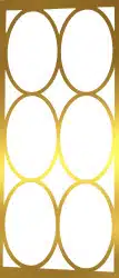 Room Divider White Gold Circle