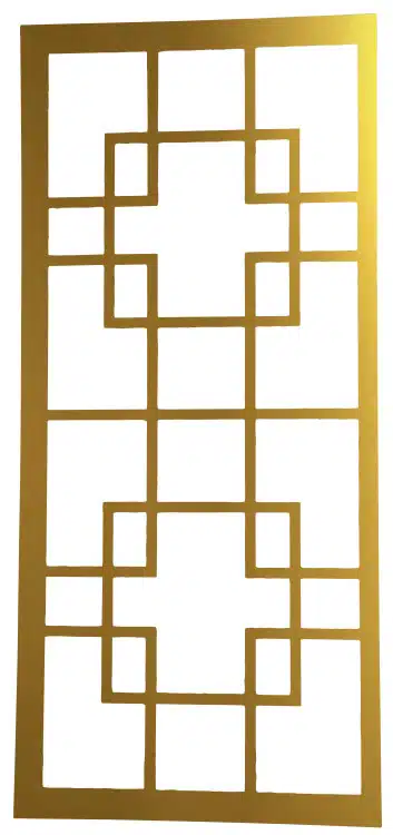 Room Divider Black Gold French Window