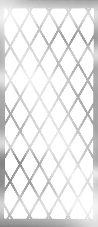 Room Divider White Silver Diamond