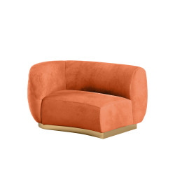 Colette Cascade Left - Rust Velvet