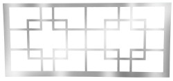 silverbarsqaures 1740696306 Pattern Front Bar Silver Frame, White Acrylic 8' (Choose a pattern)