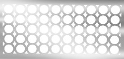 Pattern Front Bar Silver Frame, White Acrylic 8' (Choose a pattern)