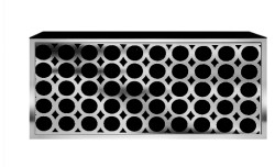 smallcirclebar 1741366535 Pattern Front Bar Silver Frame, Black Acrylic 8' (Choose a pattern)