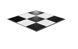 Black & White Checkered Gloss Acrylic Dance Floor