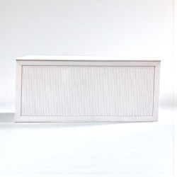 White Wood Ribbed Bar - 5'