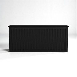 Black Wood Ribbed Bar - 5'