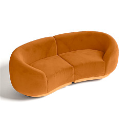 Image2059 1770057309 Colette Cascade Arc Sofa Loveseat - Velvet