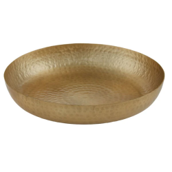 American Metalcraft 12 Round Gold Hammered Aluminum Seafood Tray