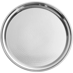 15 Round Brushed Stainless Steel Catering Tray/Platter