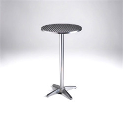 30 Brushed Stainless Airport Highboy Table