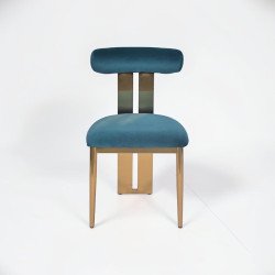 Atarah Dining Chair - Teal Velvet