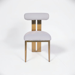 Atarah Dining Chair - White Velvet